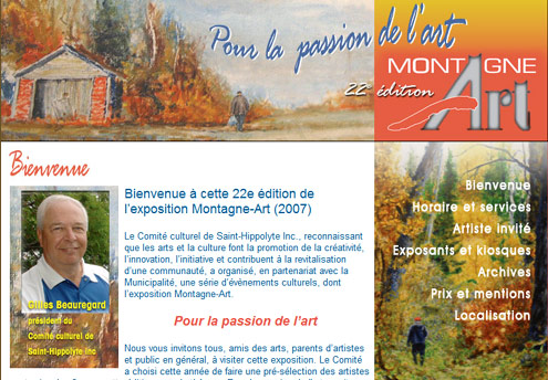 siteWeb Montagne-art 2007